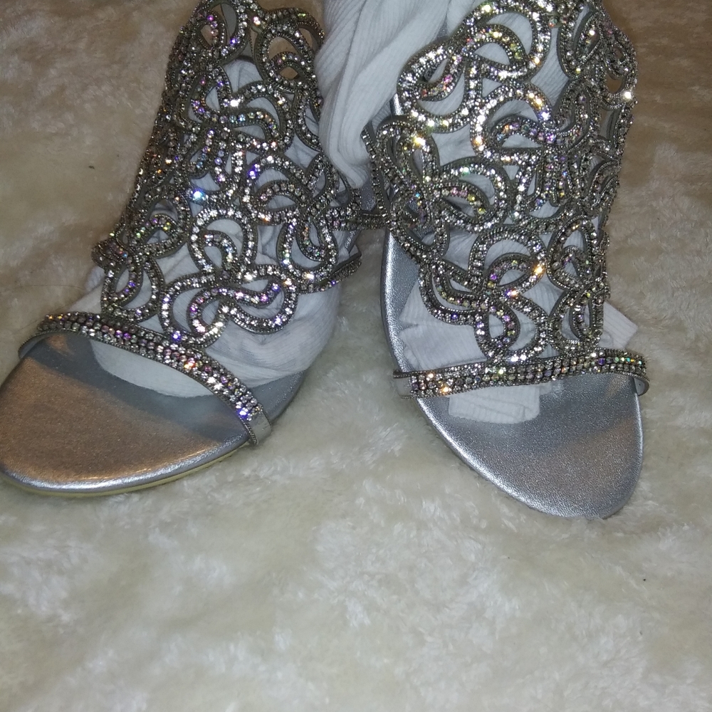 crystal high heels good condtion